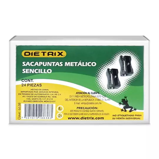 Sacapuntas Metálico Sencillo Dietrix 24 Pzs [DIE-SAC-6638]