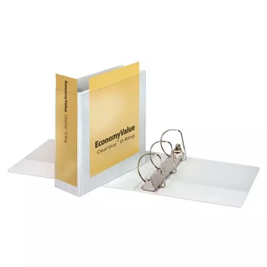 Carpeta Panorámica Económica Cardinal Carta Blanca Herraje De 4 pulgadas "D" [ESS-CAR-E90163]