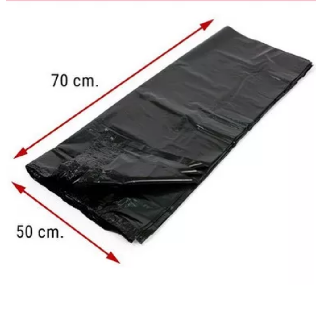 Bolsa Basura Negra 50 × 70 cm – 1 kg (~20 uds), Alta Resistencia
