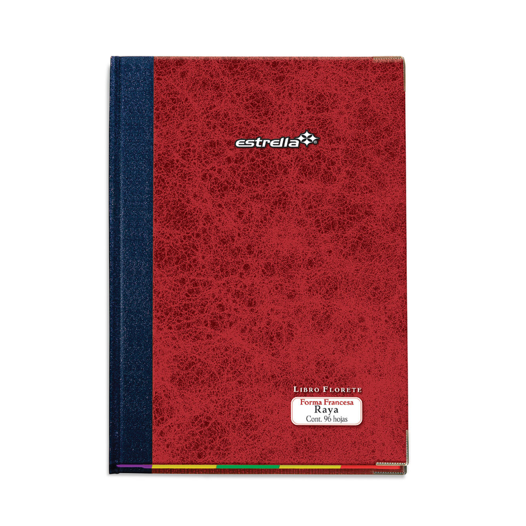 LIBRO FLORETE FORMA FRANCESA RAYA 1 PIEZA 192 HOJAS [EST-CUA-99]