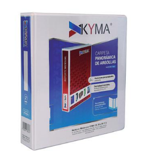 KYMA Carpeta Panorámica Carta/Herraje D 2" Vinil 1PZ [CPKCBHD-200-BCA]