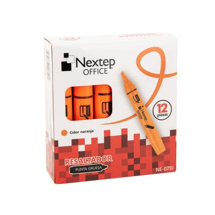 [NE-079J] Marcador Nextep Resaltador Color Naranja C/12 Pzas  [NE-079J]