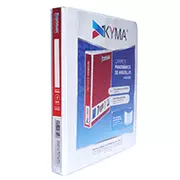 [KYM-CAR-1BLMATE] Carpeta Panorámica KYMA Carta Blanca Cubierta Mate Herraje "O" 1 Pulgada [KYM-CAR-1BLMATE]