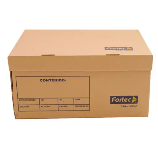 [FTC-CJA-FCAMOFI] Caja De Archivo De Cartón Fortec Oficio Con Tapa Incluida [FTC-CJA-FCAMOFI]