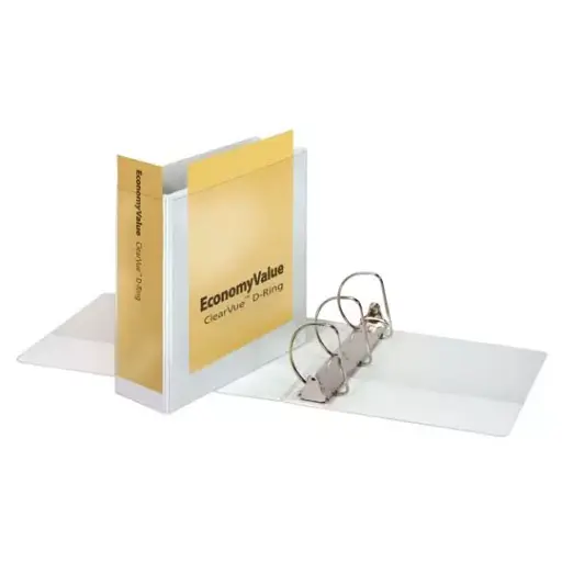 [ESS-CAR-E90163] Carpeta Panorámica Económica Cardinal Carta Blanca Herraje De 4 pulgadas "D" [ESS-CAR-E90163]