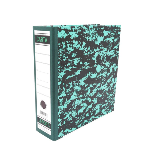 [AZO-CAR-0001P] Registrador clásico Lefort carta color verde marmoleado [AZO-CAR-0001P]