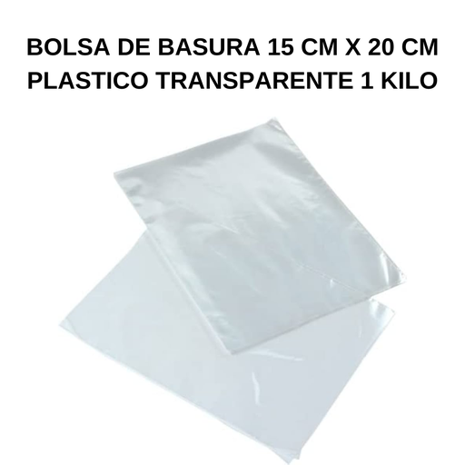 [PLG0205] Bolsa de Basura Transparente 15 × 20 cm 1 kg [PLG0205]