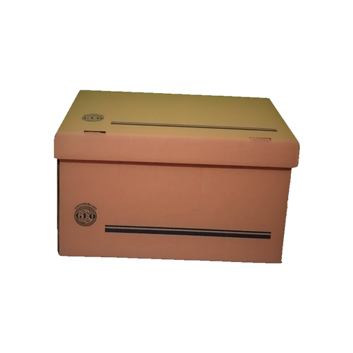 [004 CAJA GEO] GEO Caja de Archivo Muerto Carta – Cartón Café Resistente [004 CAJA GEO]