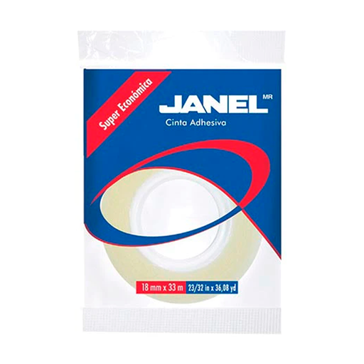 [JAN-ADS-Y25518X] Janel Mod. 255 Cinta Adhesiva Economica 18 Mm X 33M Transparente 1 Pza [JAN-ADS-Y25518X]