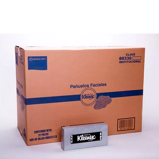 [89330] KLEENEX PAÑUELO FACIAL BLANCO CAJA 72 PAQUETES DE 90 HOJAS DOBLES [ 89330]