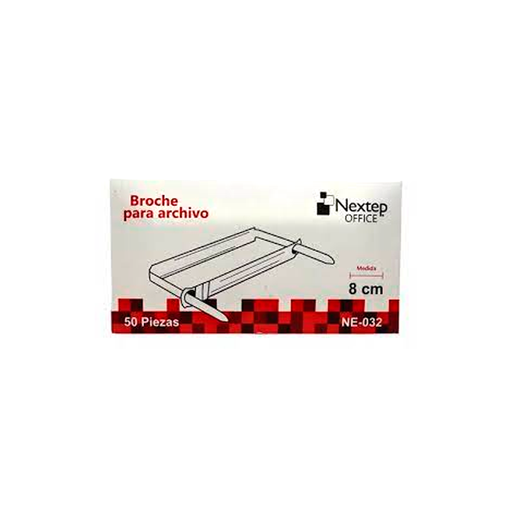 [NE-032] Nextep Broches Metálicos 8 cm Caja 50 pzs Para Una Sujeción Resistente [NE-032]