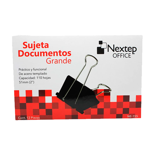 [NE-155] Nextep Sujeta Documentos 51 mm – Caja Con 12 Piezas [NE-155]