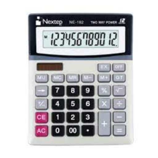 [NE-182] Calculadora Nextep 12 Dígitos Escritorio Bateria/Solar