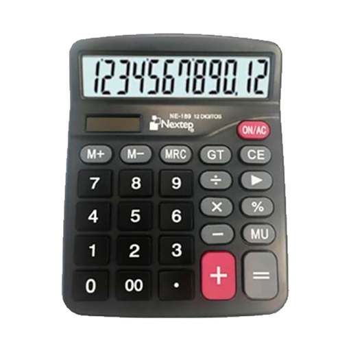 [NE‑183] Nextep Calculadora De 12 Dígitos De Batería Y Solar [NE‑183]