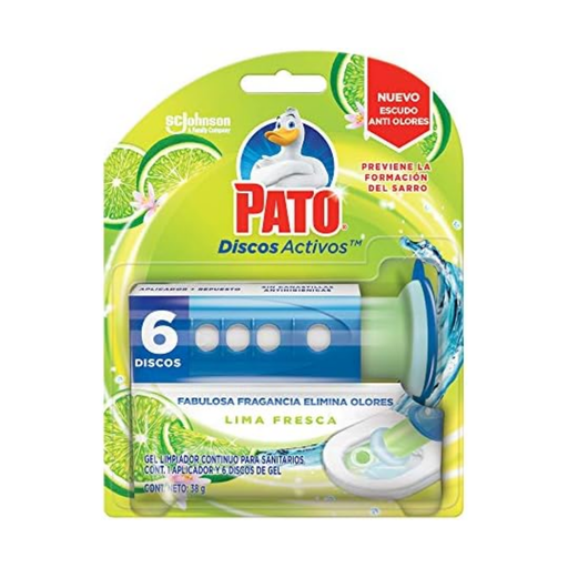 [PLG0123] Pato Discos Activos Lima Fresca – Limpieza Inodoro, Blíster x6