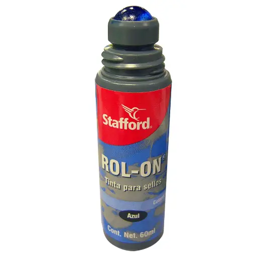 [20109143] Tinta Para Sello Stafford Color Azul Sistema Roll-On 60 ml 1pz. [20109143] [STA-TNT-14628]
