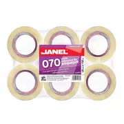 [JAN-ADS-07048X1] Cinta Empaque Línea 070 Transparente Janel 48x150 Con 6 piezas [JAN-ADS-07048X1]