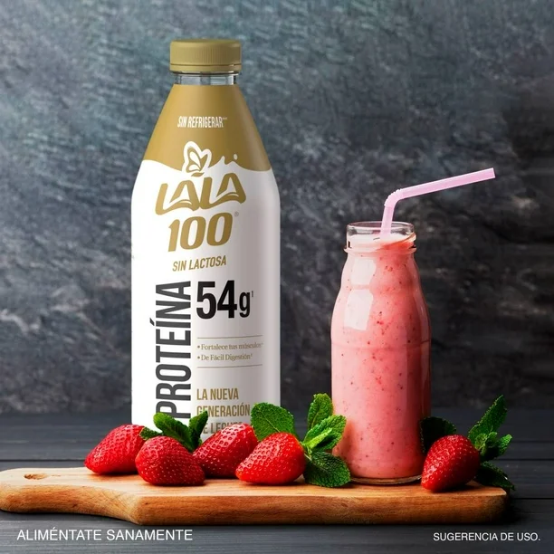 Leche sin Lactosa Lala 100 12 pzas de 1 l c/u