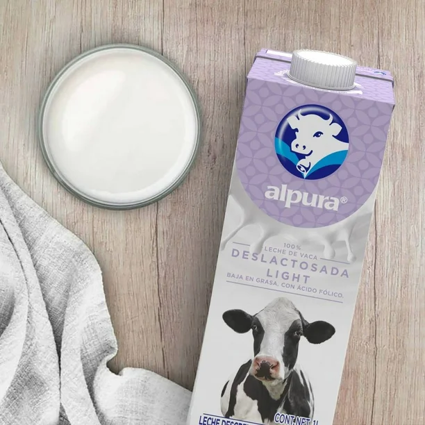 Leche Deslactosada Alpura Light 12 pzas de 1 l c/u