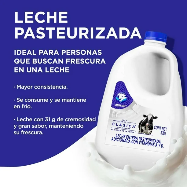 Leche fresca Alpura Clásica Entera 3.78 L