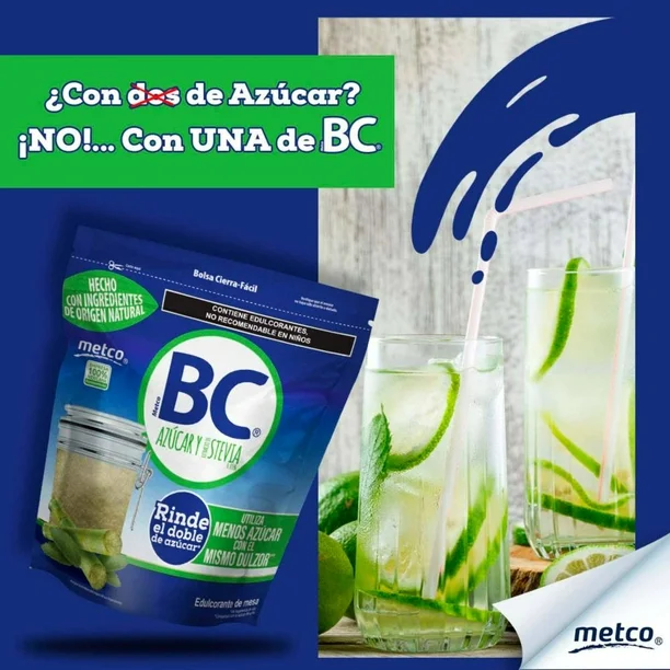 Edulcorante de Mesa Metco BC Baja en Calorías 4 kg