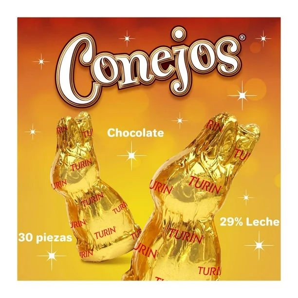 Conejos Chocolate Turin Vitrolero 600 g