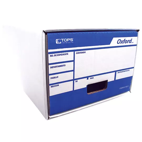 Caja para archivo Oxford Kraft oficio gaveta deslizable 