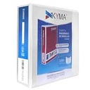 Carpeta KYMA panoramica de vinil 3 pulgadas arrillo en D blanca 1 pieza