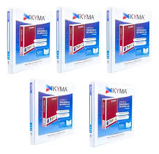 Carpeta KYMA panoramica de vinil 3 pulgadas arrillo en D blanca 1 pieza