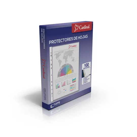 Protector de hojas Cardinal carta antirreflejante caja con 100 pzas