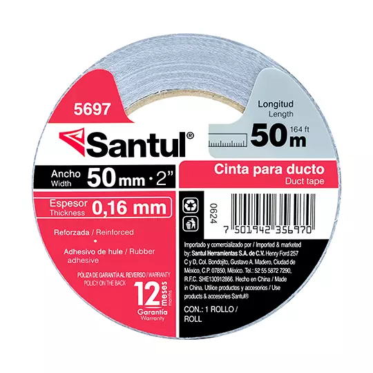 Cinta adhesiva santul para ducto 50 m.