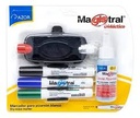 Kit Magistral Didáctico 4 marcadores, borrador, limpiador, holder y ventosa
