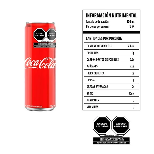 Refresco Coca-Cola Lata 32 pzas de 355 ml c/u
