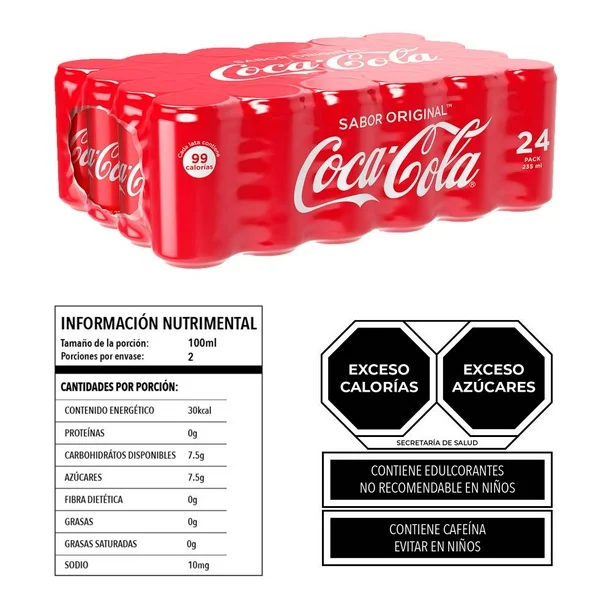 Refresco Coca-Cola Mini Lata 24 Piezas de 235 ml c/u