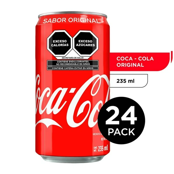Refresco Coca-Cola Mini Lata 24 Piezas de 235 ml c/u