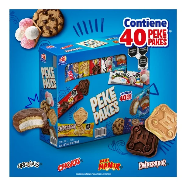 Galletas Gamesa Peke Pakes Surtidas 40 pzas