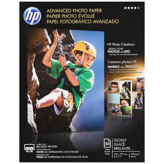 Papel HP Fotografico Satinado Avanzado Cartas 50 Hojas