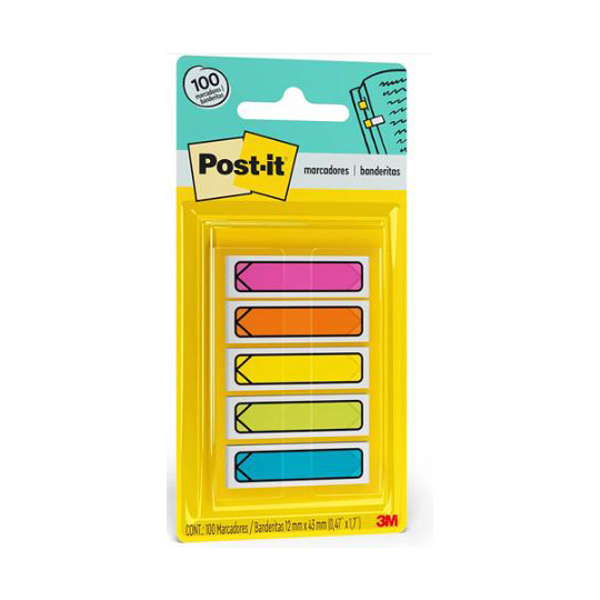 Banderitas adhesivas flecha Post-It neón5 blocks