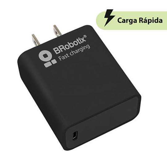 Cargador 20W Brobotix carga rápida USB Cv3.0 negro