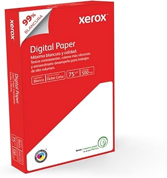 Papel Cortado Xerox Bond Digital Doble Carta 75gr Blancura 99% Paquete De 500H