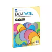 Paquete de hojas de color Facia pastel tamaño carta color canario 75gr 100 hojas