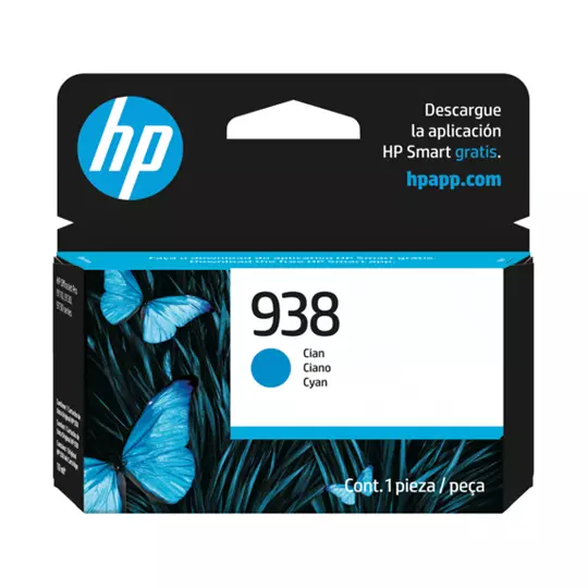Cartucho De Tinta Cian HP 938. [HP-TIN-4S6X5PL]