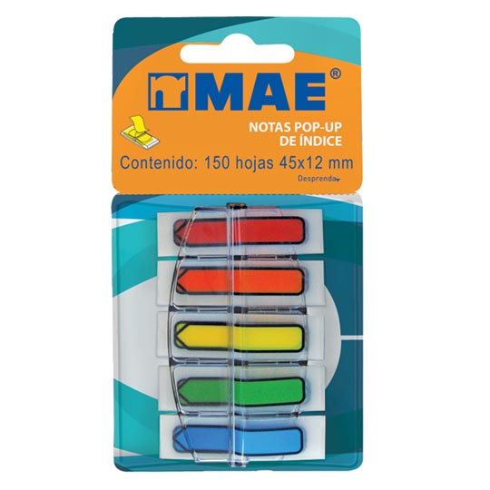 Notas pop up de índice (flecha) mae.