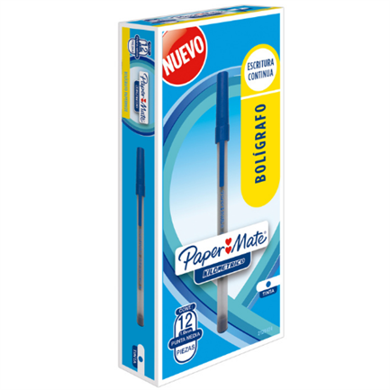 Bolígrafo Papermate Kilometrico Económico Color Azul C/12 PZAS
