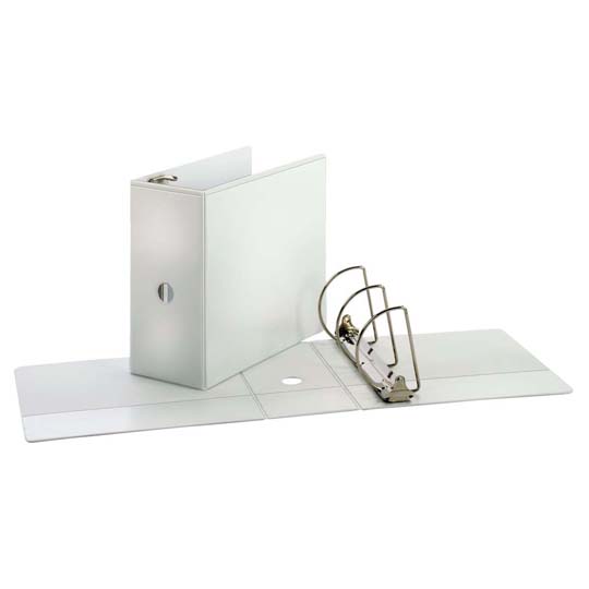 Carpeta panorámica Cardinal carta blanca herraje de 5 pulgadas "D"
