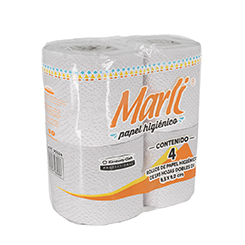 Papel higiénico Marli Tradicional (90524) 24 paq. con 4 rollos KC