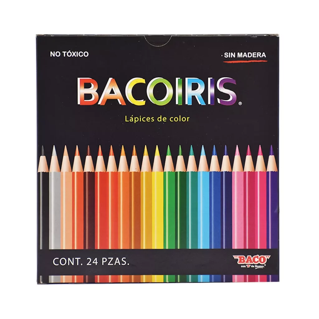 COLORES BACOIRIS LARGOS 24 COL. CAJA C/ 5 PZ.