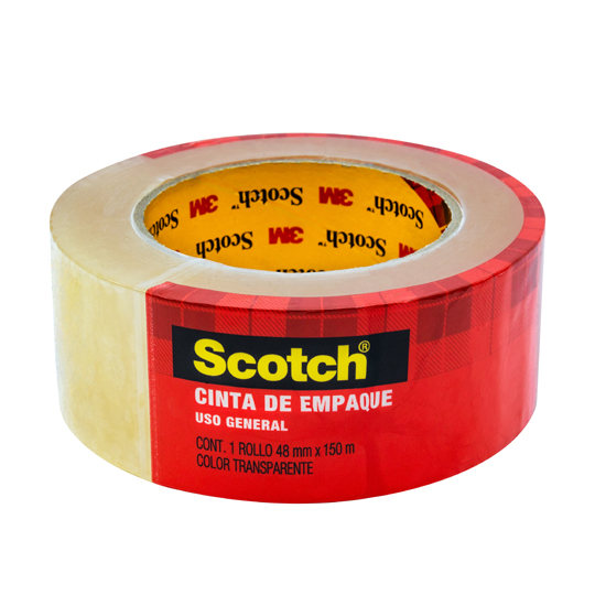Cinta empaque Mod. 301t transparente Scotch 3M 48x150 1 pieza