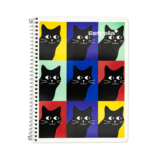 Cuaderno Espiral Forma Francesa Estrellacuadro Grande 7 Mm 100 Hojas
