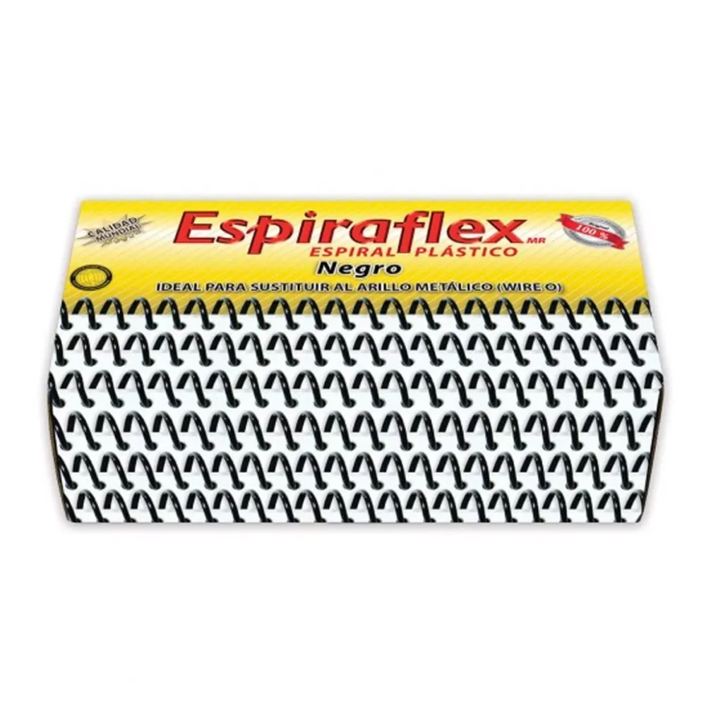 ESPIRAL PLASTICO NEGRO 8MM 1/4″ C/145